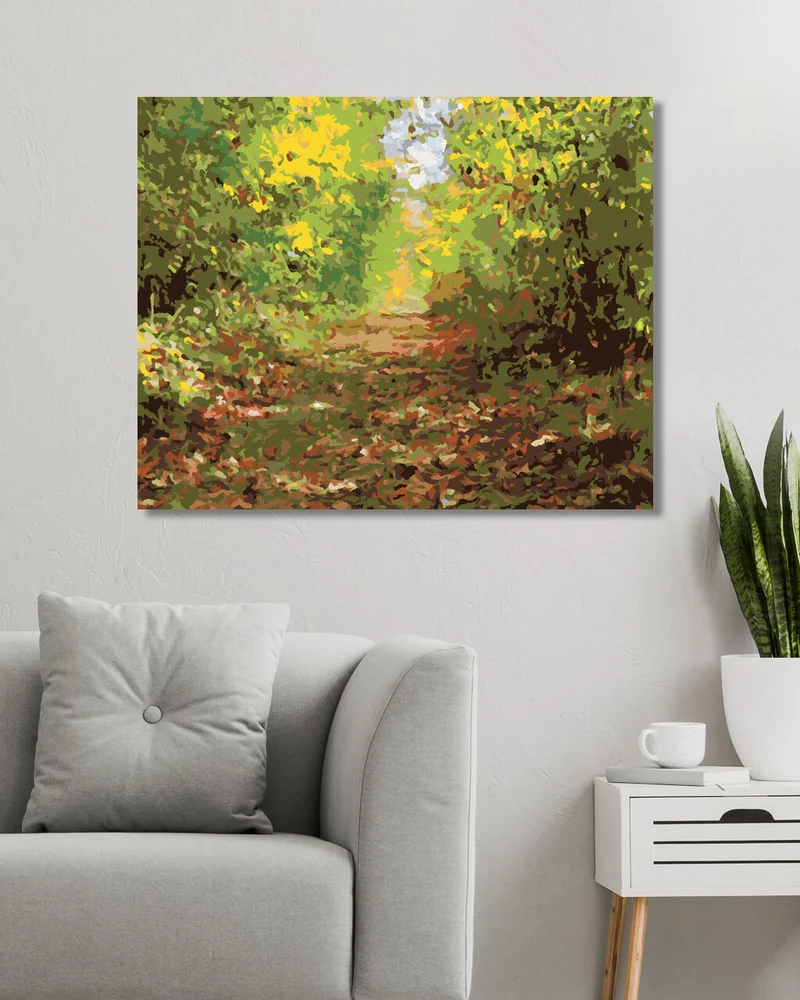 Diamond painting - FUSSGÄNGERZONE IM WALD