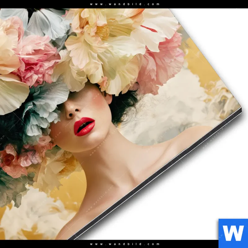 Alu-Dibond Bild | Florale Diva | Quadrat