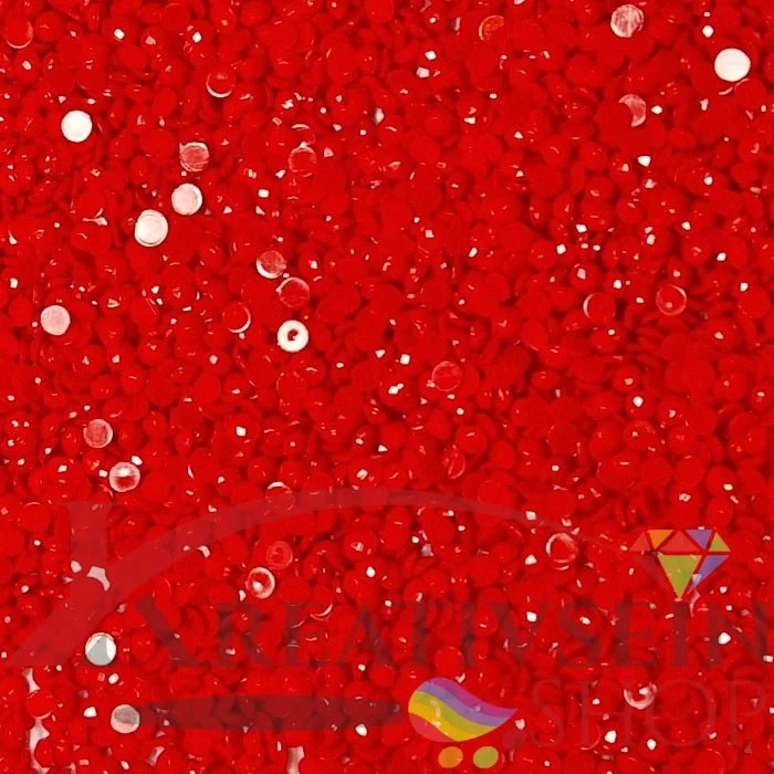 DMC 666 Christmas Red LT - runde Steine - Diamond Painting