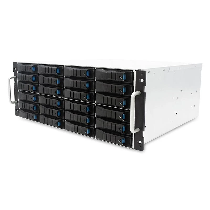4U 12G JBOD 24 x 3.5" Hot-Swap Tool-less Drive Trays with Single Hot-Swap Expander ,Single BMC and 550W Redundant PSU, Short Depth