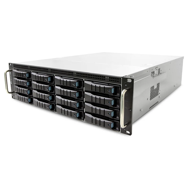 AIC 3U 12G Short Storage Server Chassis 16 x 3.5" Hot-Swap + 2 x 2.5" Rear Hot-Swap with 800W 1+1 Redundant PSU (Rails Included) * Expander On Board