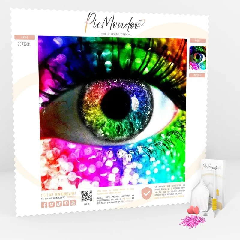 Diamond Painting Strass Special - XL Colorful Eye