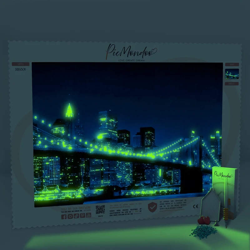 Diamond Painting Leuchtbild Special - New York "Dark Night"