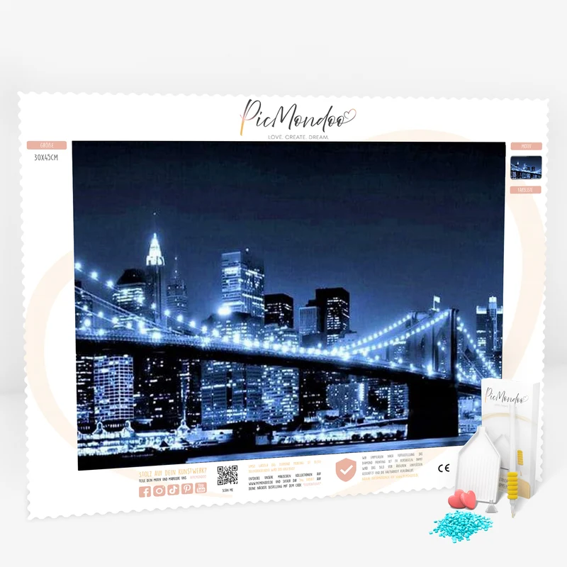 Diamond Painting Leuchtbild Special - New York "Dark Night"