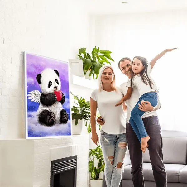 Diamond Painting Strass Special - XL Panda der Liebe