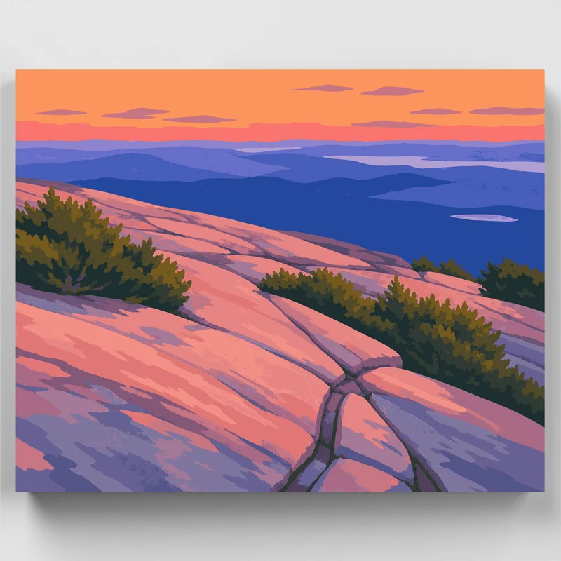 Cadillac Mountain Sunrise - Paint by Numbers Kit