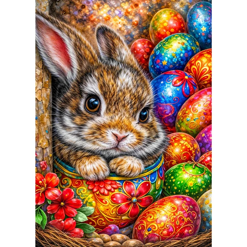 5D Diamond Painting – Easter Bunny Treasure