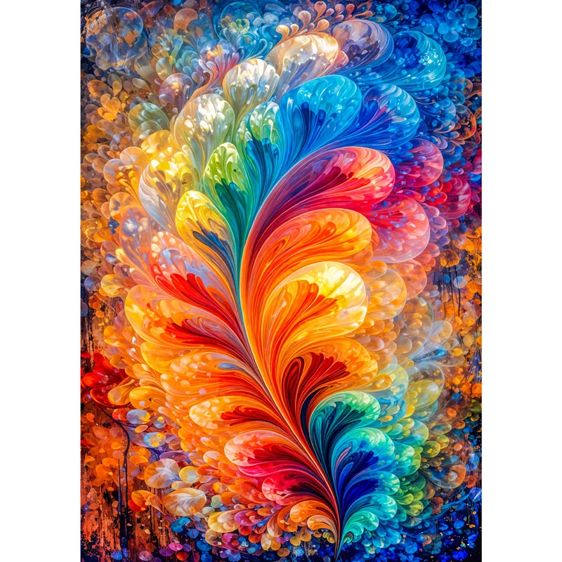 5D Diamond Painting – Rainbow Feather