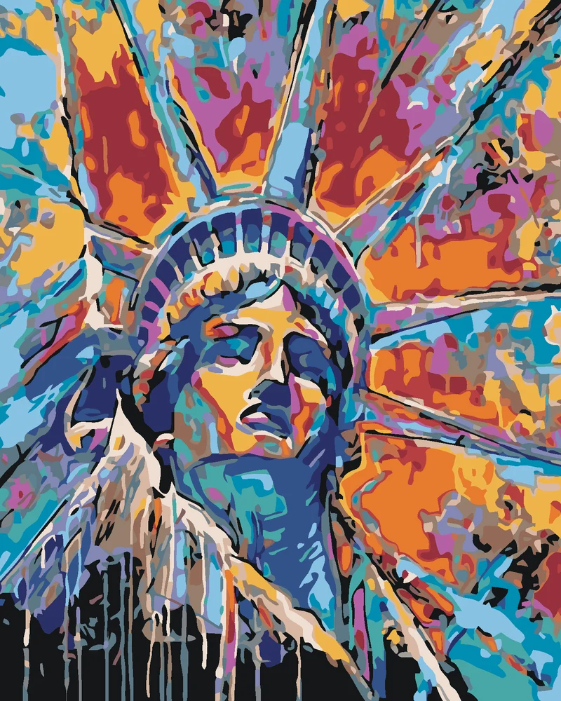 Diamond painting - BUNTE FREIHEITSSTATUE