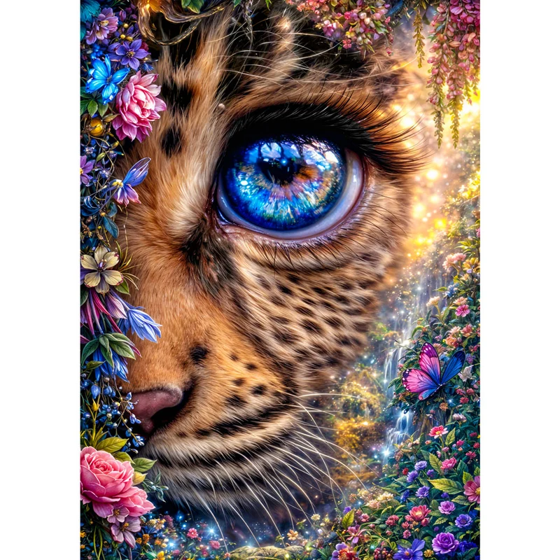 5D Diamond Painting – Celestial Leopard