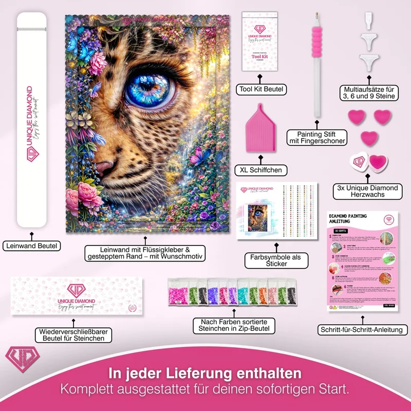 5D Diamond Painting – Celestial Leopard