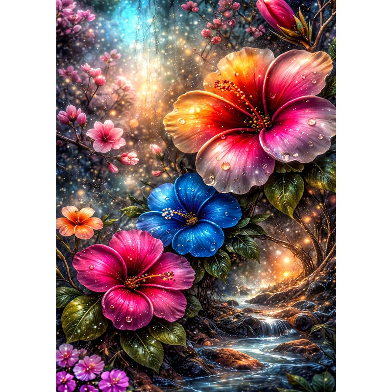 5D Diamond Painting – Enchanted Blossom Stream