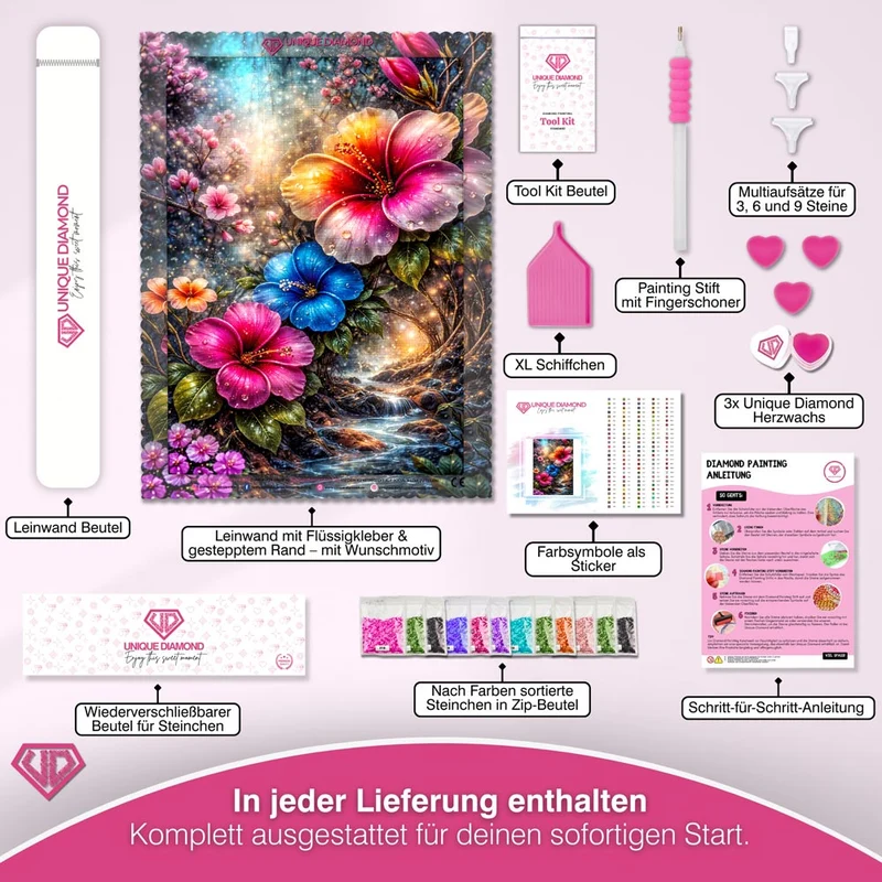 5D Diamond Painting – Enchanted Blossom Stream