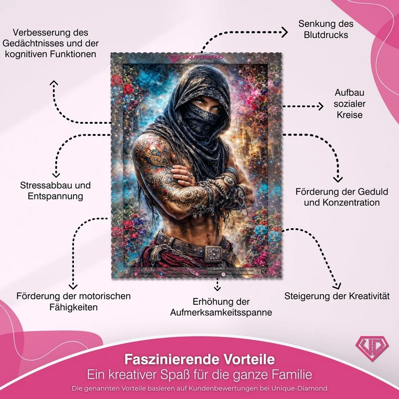 5D Diamond Painting – Mystic Desert Warrior