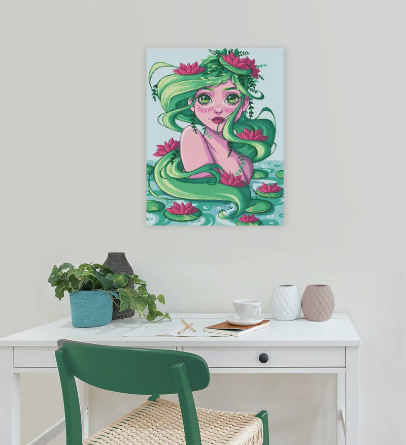 Diamond Painting - clauilustrada - Green mermaid