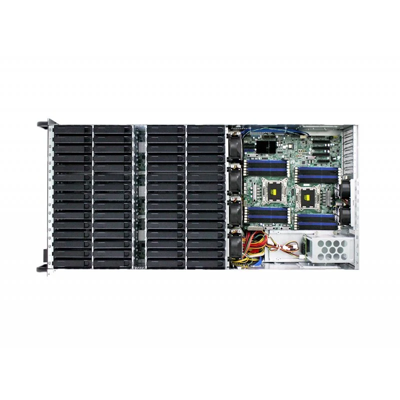 4U 12G 60 x 3.5" + 2 x 2.5" Rear Hot-Swap Enterprise Storage Server Chassis with an 1600W Redundant PSU