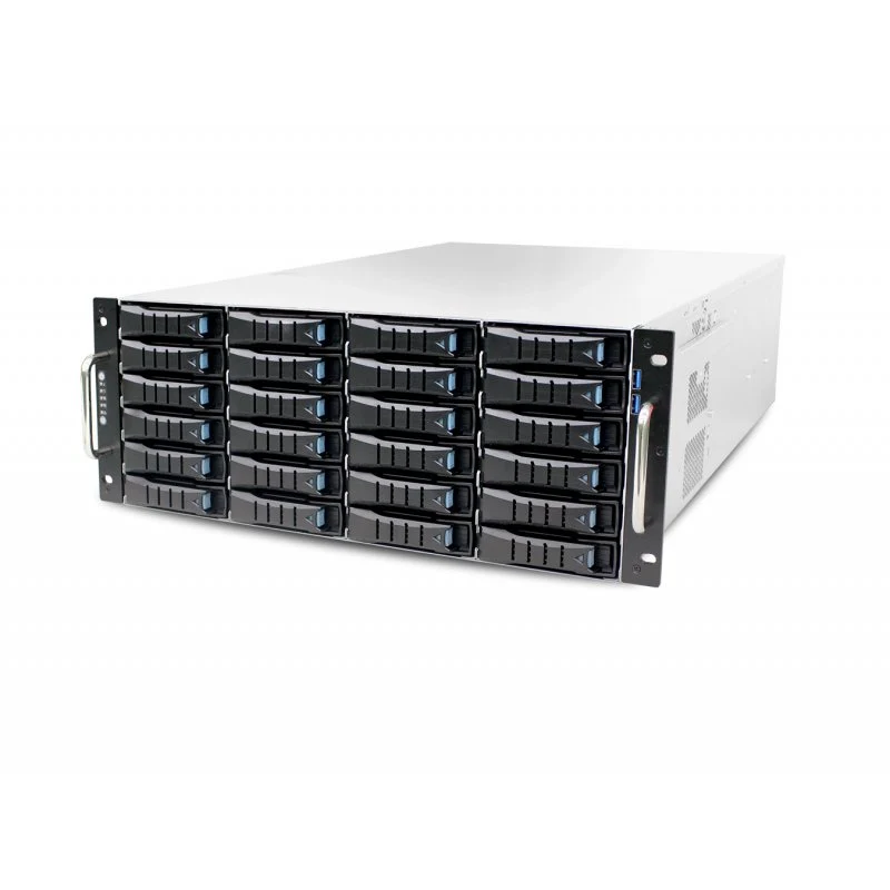 AIC 4U 12G Enterprise Storage Server Chassis 24 x 3.5" + 2 x 2.5" Rear Hot-Swap with 1200W Redundant PSU (Rails Included) * Expander On Board