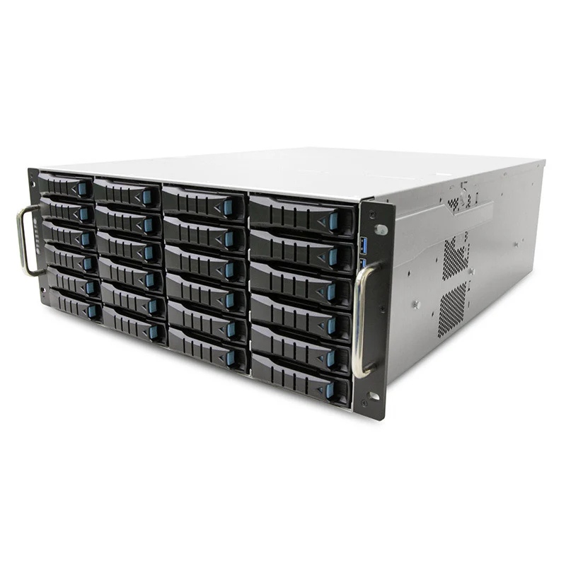 AIC 4U 12G Short Storage Server Chassis 24 x 3.5" Hot-Swap + 2 x 2.5" Rear Hot-Swap with 800W 1+1 Redundant PSU (Rails Included) * Expander On Board