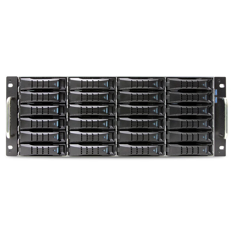 AIC 4U 12G Short Storage Server Chassis 24 x 3.5" Hot-Swap + 2 x 2.5" Rear Hot-Swap with 800W 1+1 Redundant PSU (Rails Included) * Expander On Board