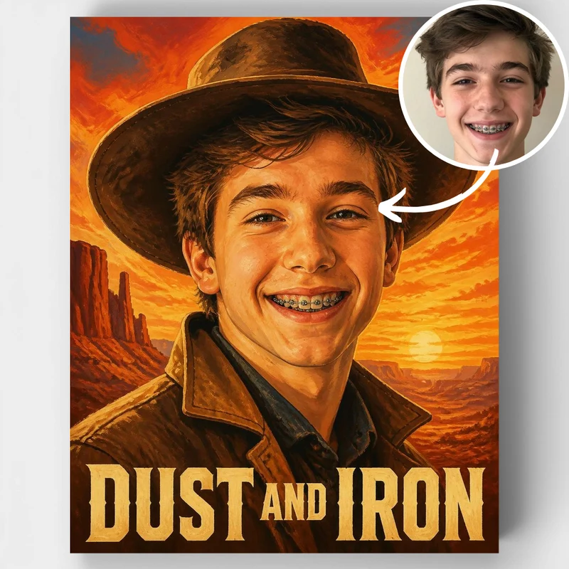 Western Movie Poster - Custom Paint by Numbers Kit