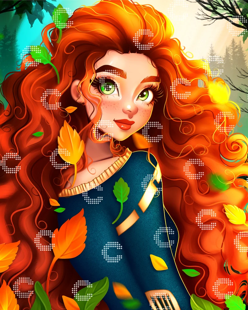 Diamond Painting - Ameliamaar - Red hair girl