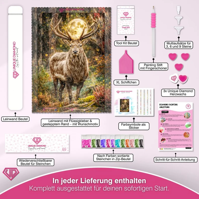 5D Diamond Painting – Moonlit Majesty