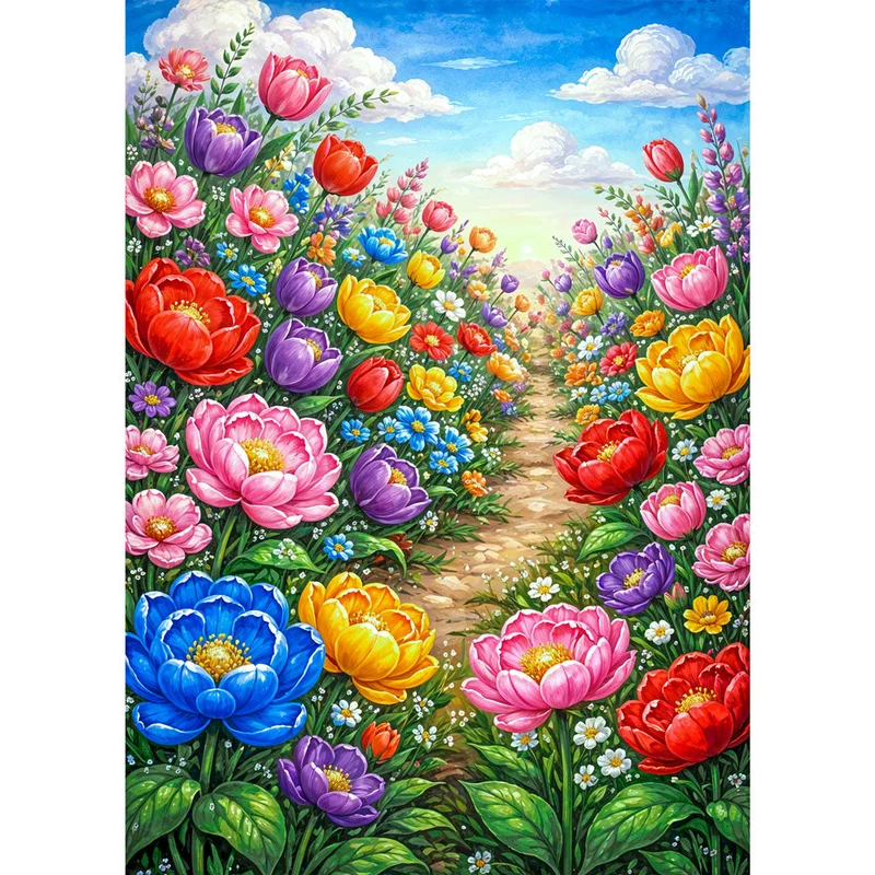 5D Diamond Painting – Garden of Joy