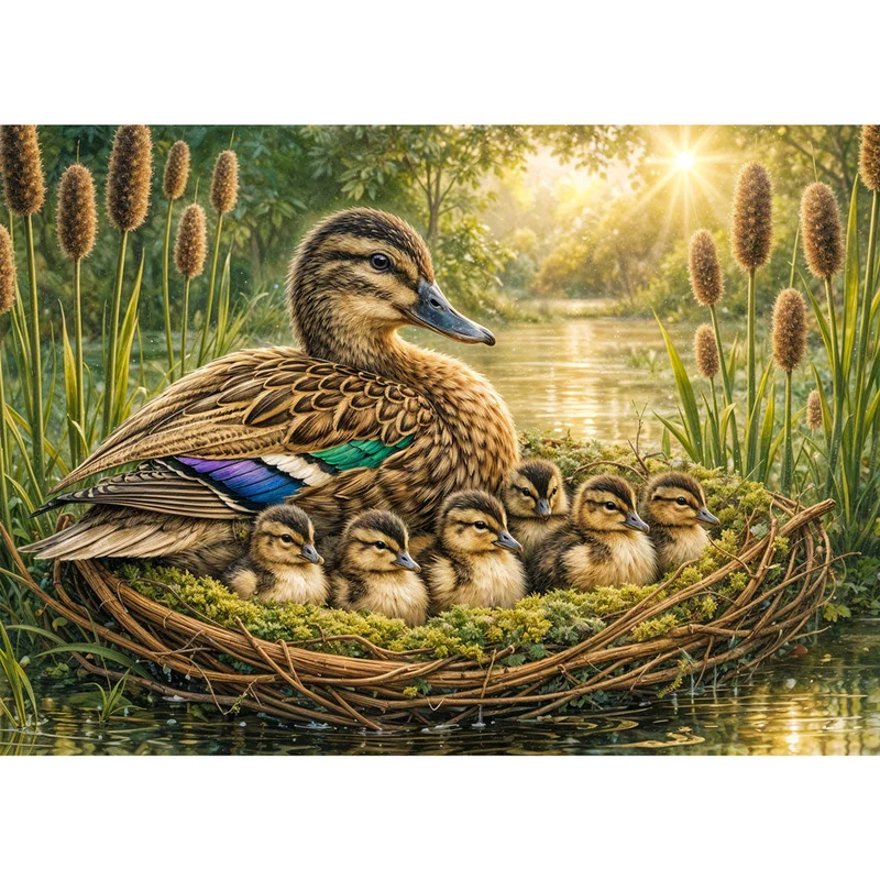 5D Diamond Painting – Nestled in Love