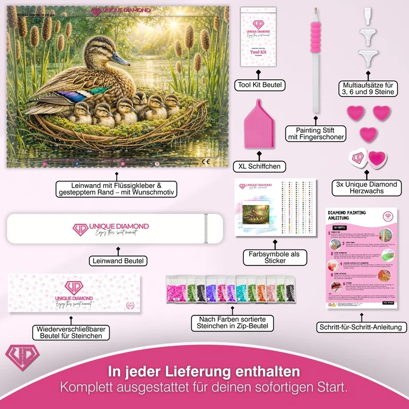 5D Diamond Painting – Nestled in Love