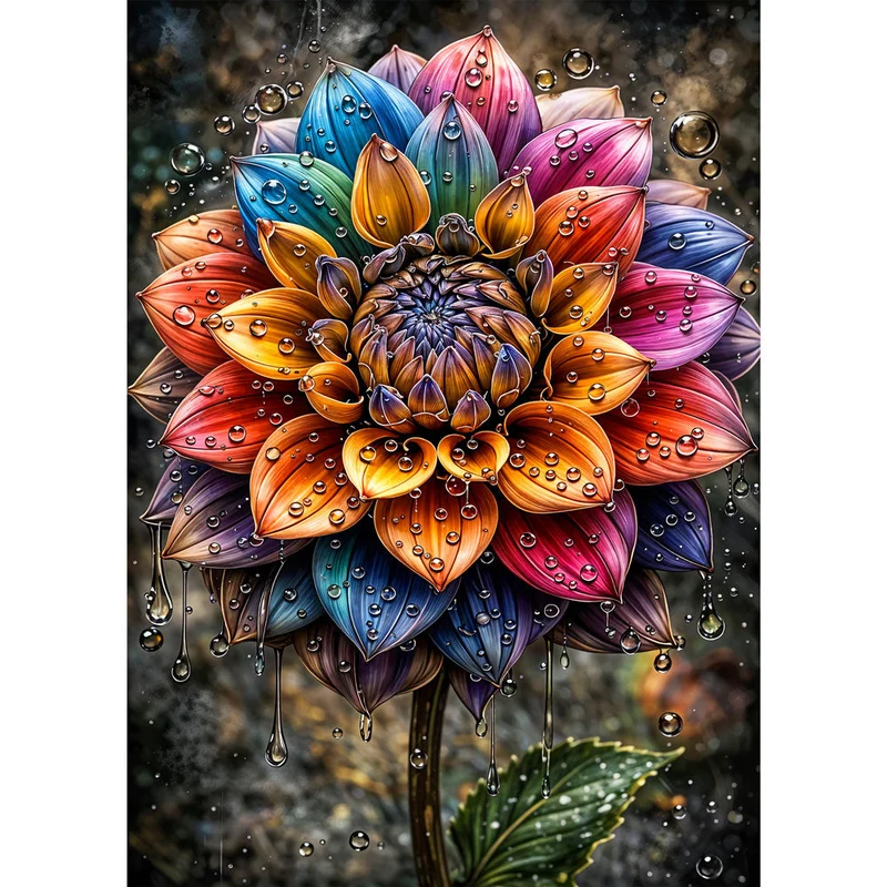 5D Diamond Painting – Rainflower Radiance