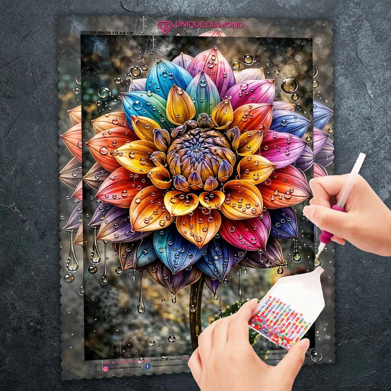 5D Diamond Painting – Rainflower Radiance