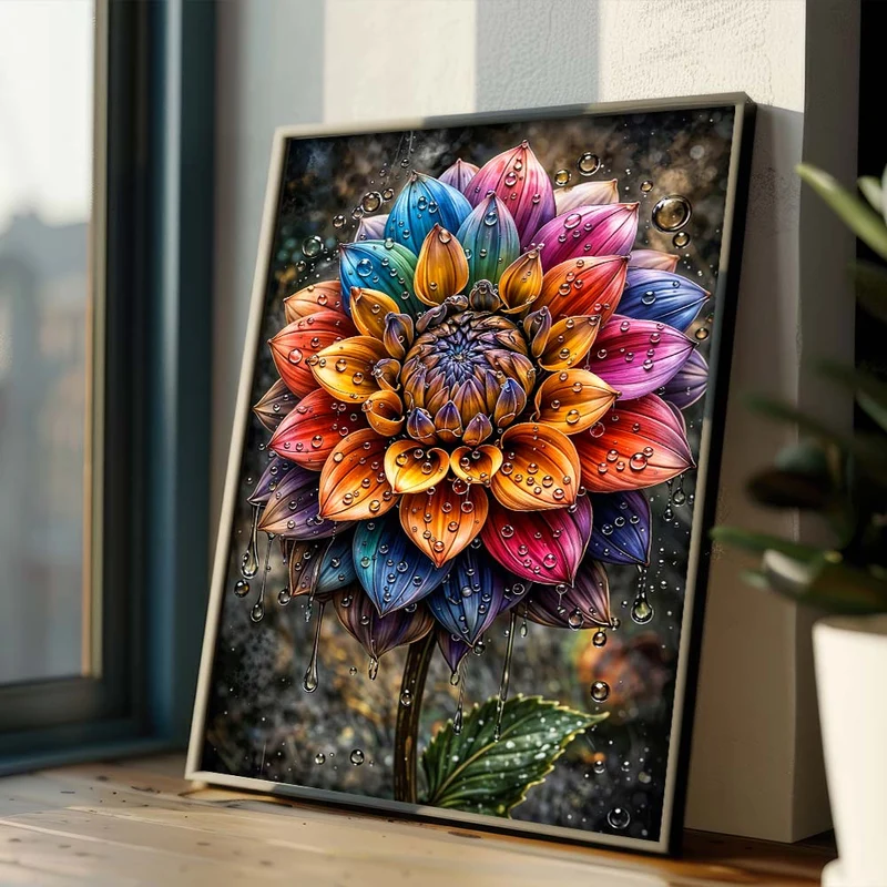 5D Diamond Painting – Rainflower Radiance