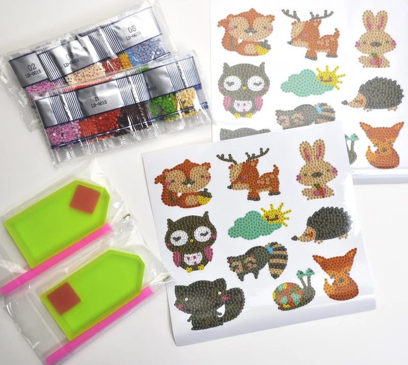 Diamond Painting Sticker Set - Waldtiere