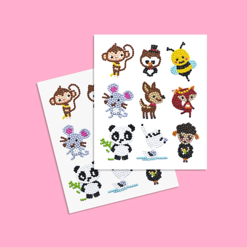 Diamond Painting Sticker Set - Tiere