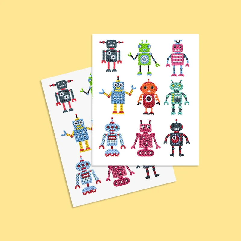 Diamond Painting Sticker Set - Roboter