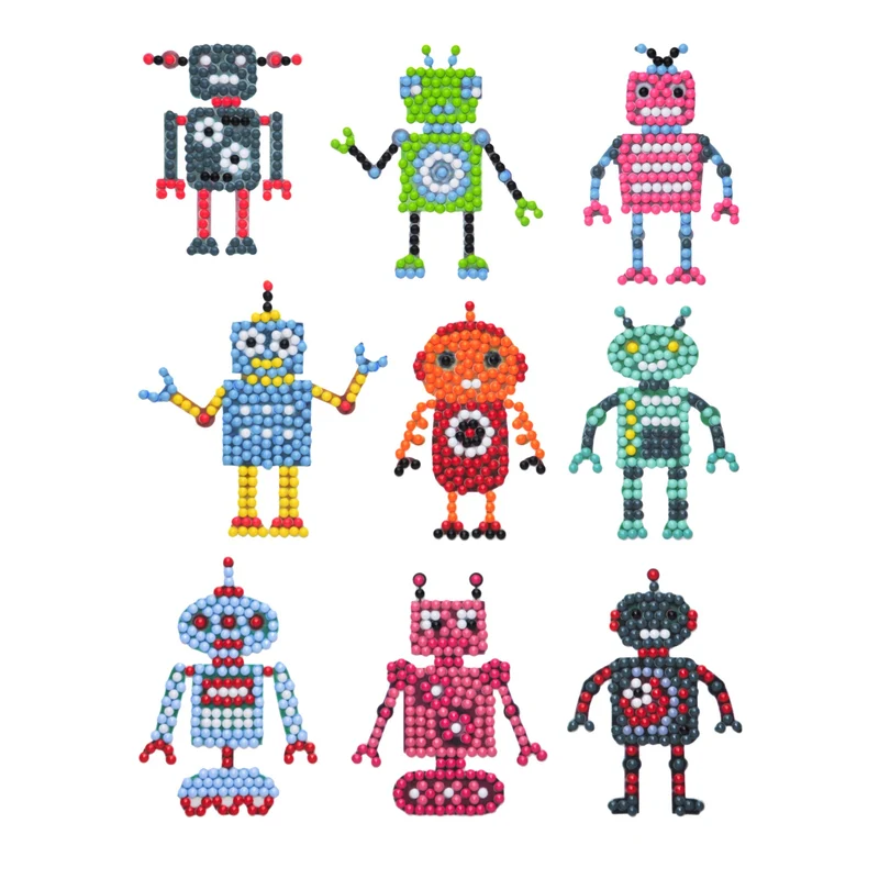 Diamond Painting Sticker Set - Roboter