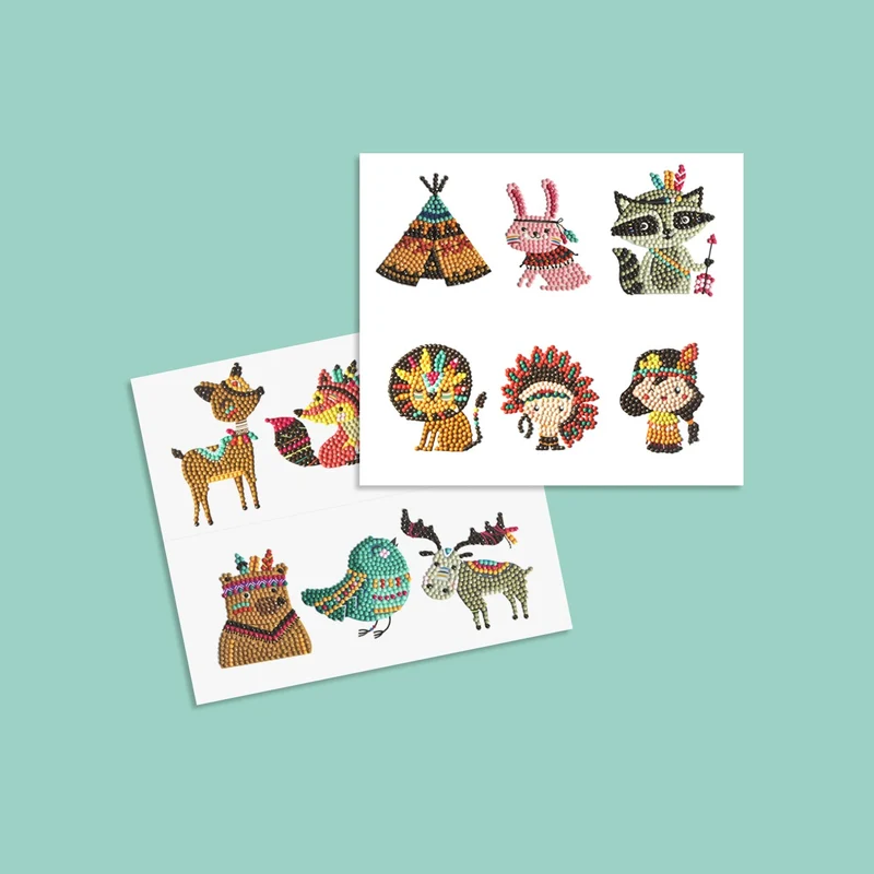 Diamond Painting Sticker Set - Indianer