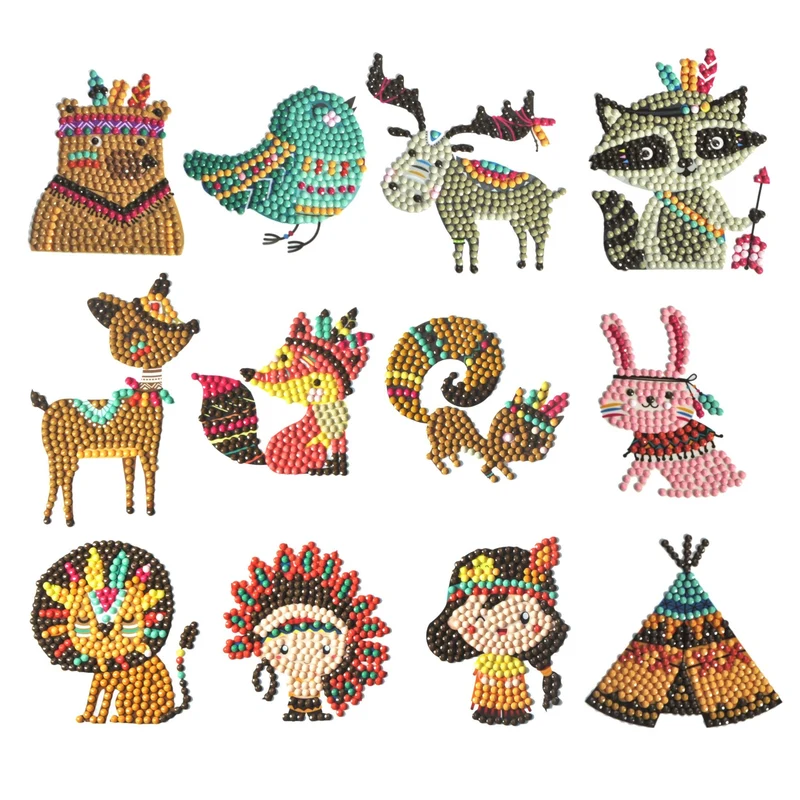 Diamond Painting Sticker Set - Indianer