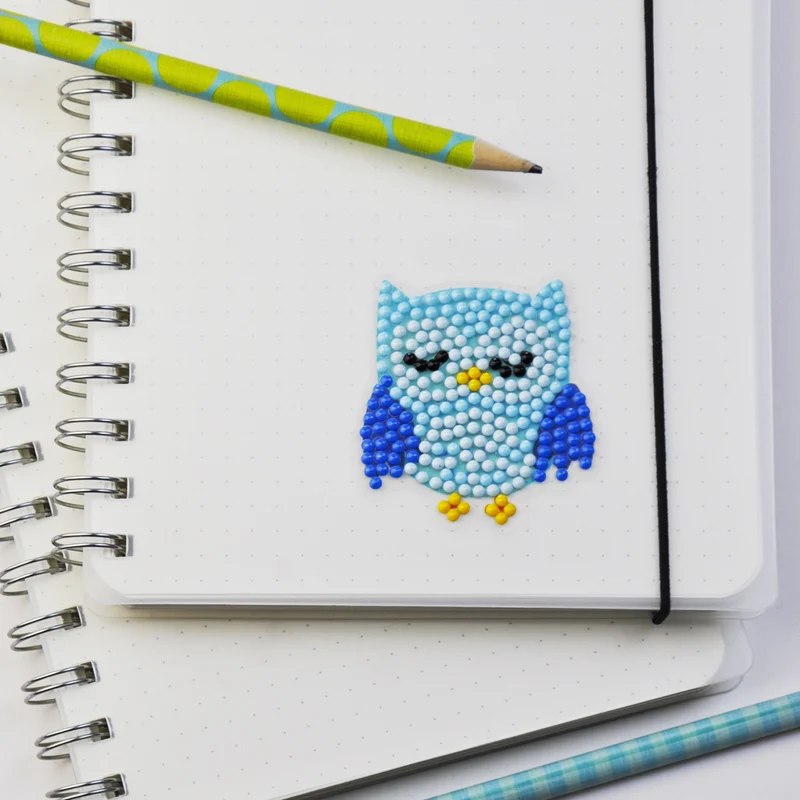 Diamond Painting Sticker Set - Eulen Motive