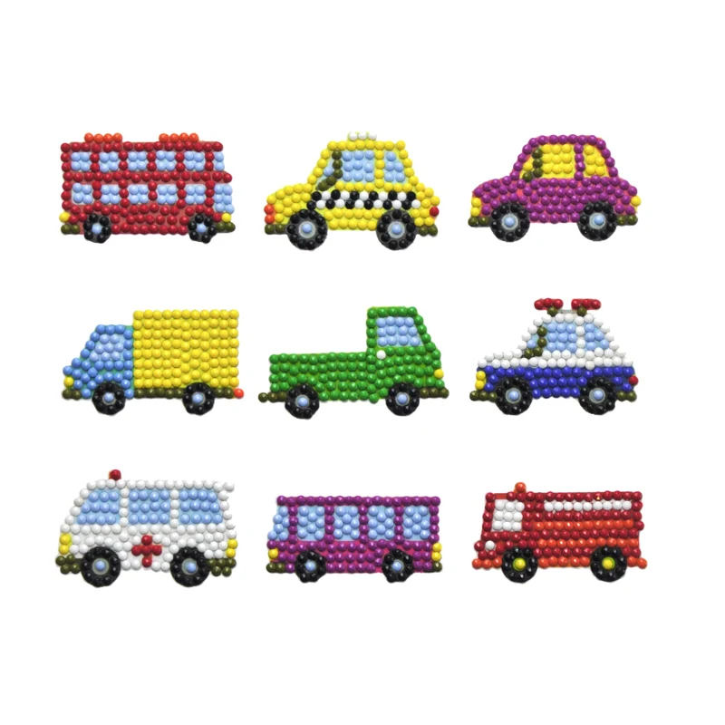 Diamond Painting Sticker Set - Autos und Busse