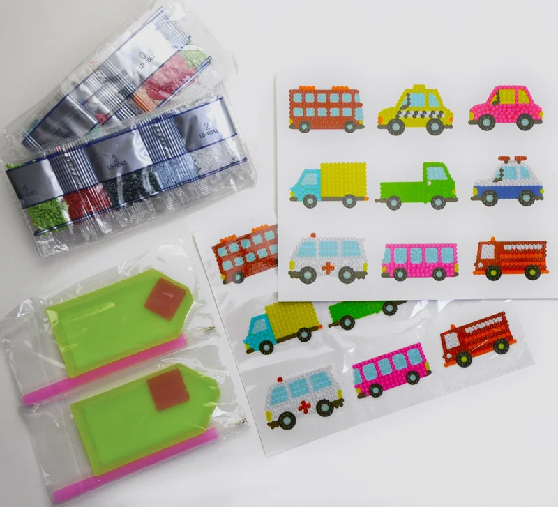 Diamond Painting Sticker Set - Autos und Busse