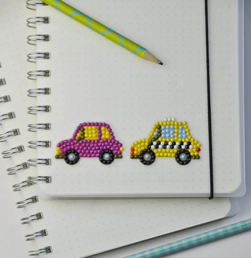 Diamond Painting Sticker Set - Autos und Busse