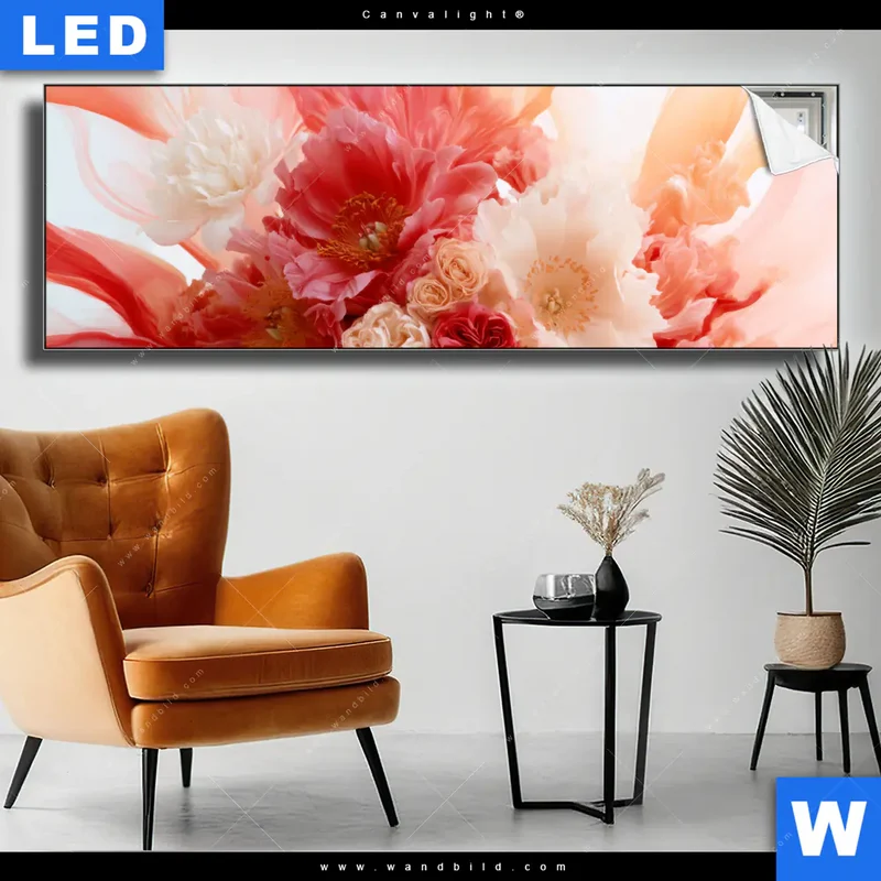 Canvalight® Leuchtbild | Florale Explosion | Panorama