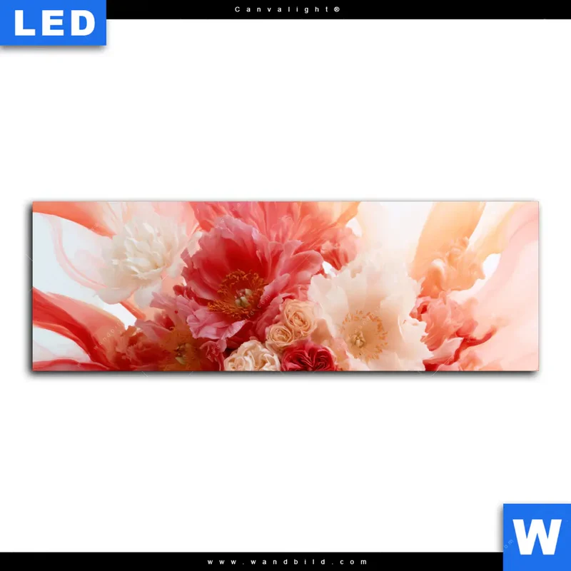 Canvalight® Leuchtbild | Florale Explosion | Panorama