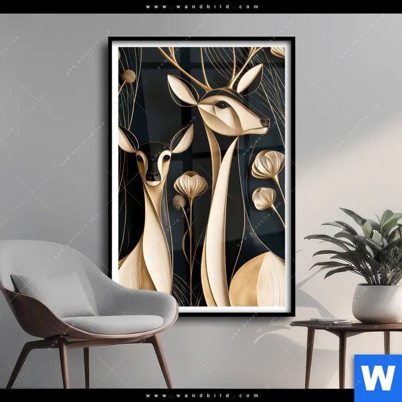 Poster | Rehe - Anmut des Waldes | Hochformat