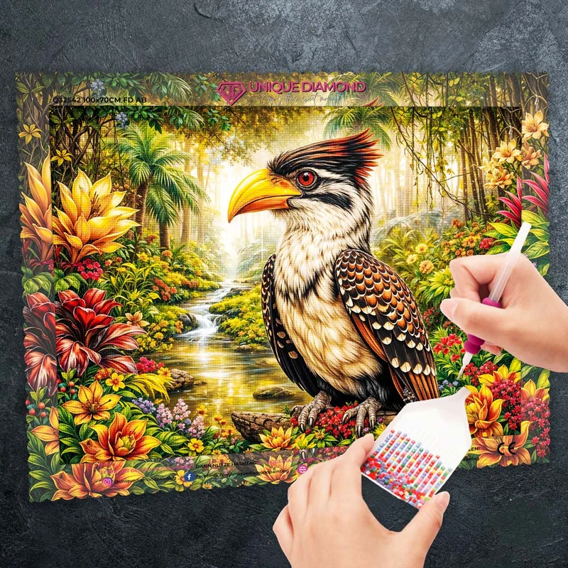 5D Diamond Painting – Tropical Hornbill