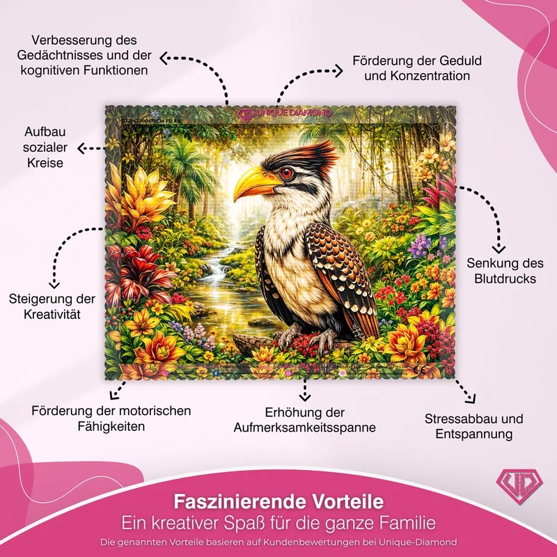 5D Diamond Painting – Tropical Hornbill