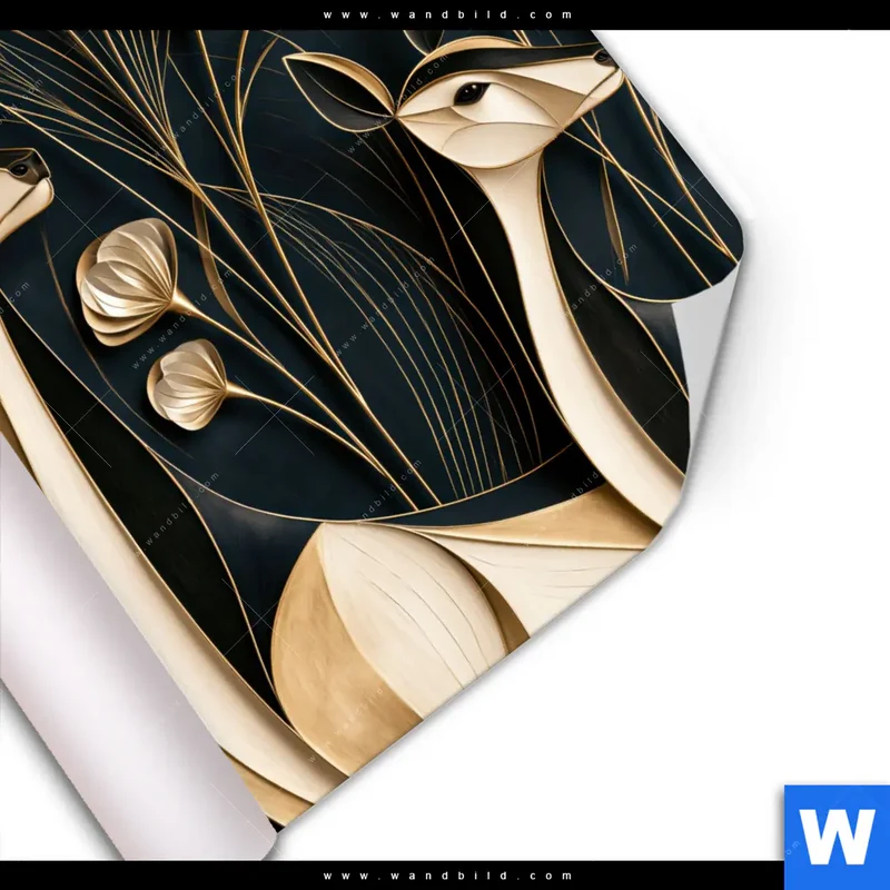 Poster | Rehe - Anmut des Waldes | Quadrat