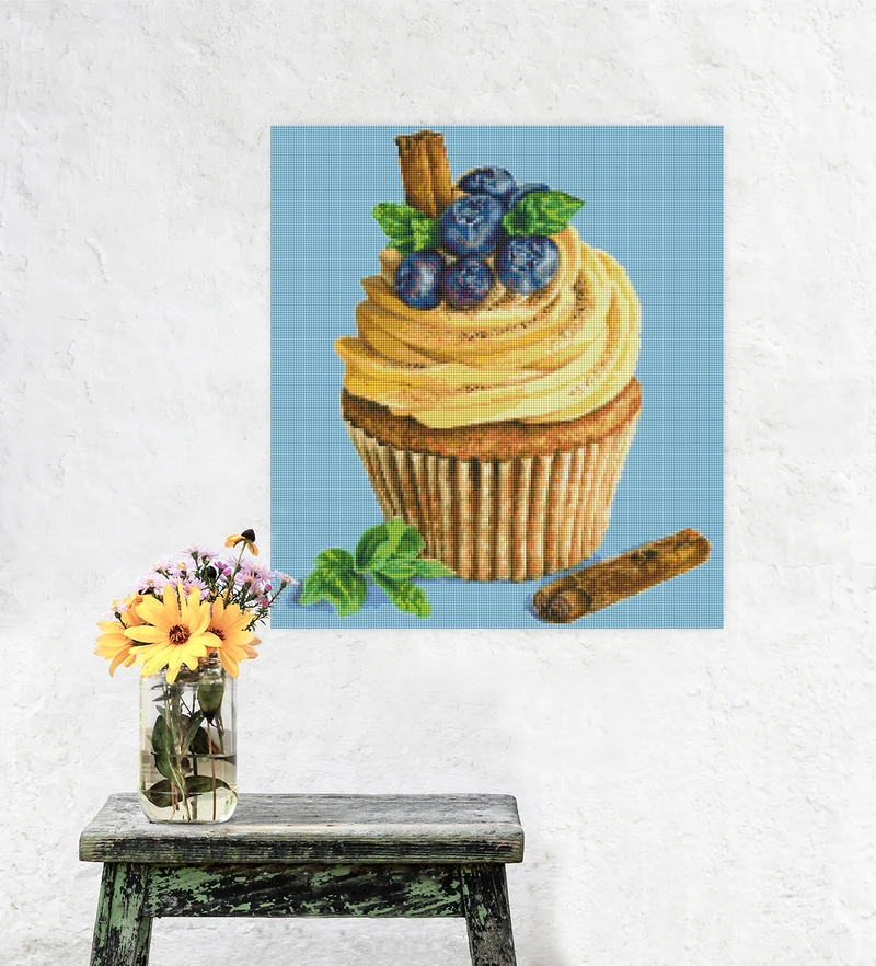 Diamond Painting - Jelissacousland - Blueberry Cinamon Cupcake