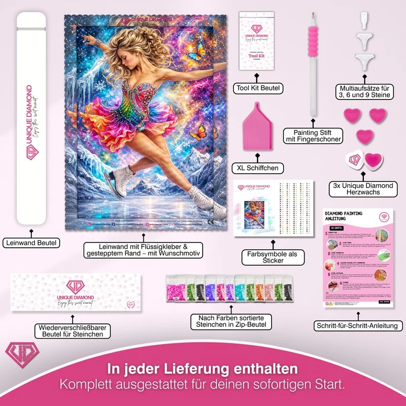 5D Diamond Painting – Cosmic Ice Skater
